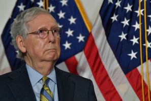 Senate Majority Leader Mitch McConnell holds the edge against his Democratic challenger in Kentucky.