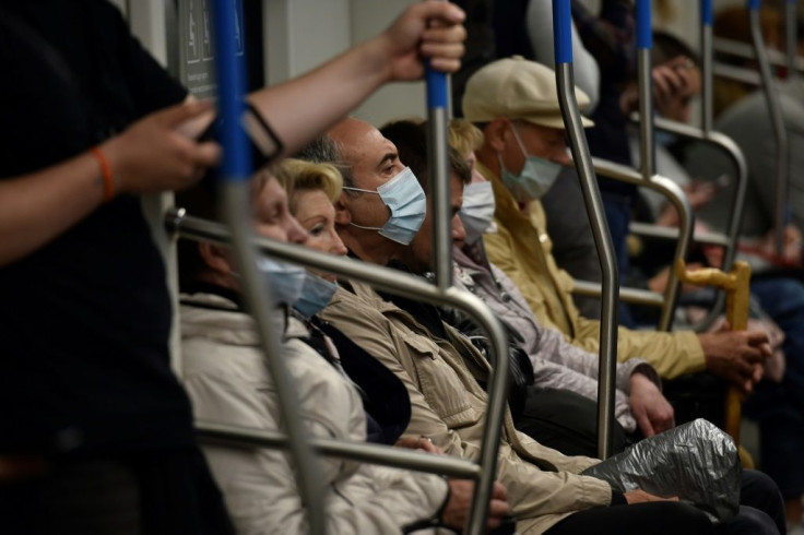 Some people have ignored rules requiring face masks on the Moscow metro