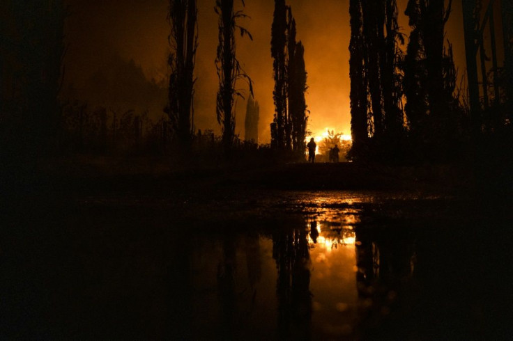 US President Donald Trump recently suggested that wildfires like this one engulfing the Chateau Boswell Winery in Napa Valley, California on September 27, 2020 are the result of forest mismanagement, not climate change