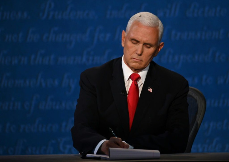 A fly settled on the white hair of Vice President Mike Pence during his debate with Senator Kamala Harris, offering the Biden campaign an unusual fundrasing opportunity