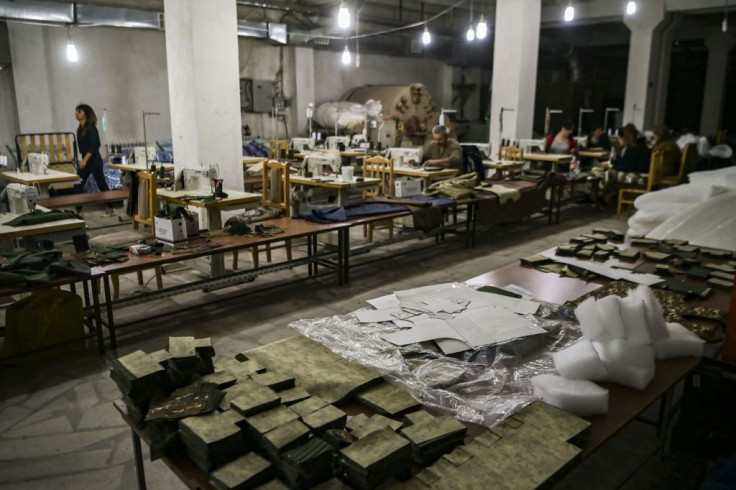 The basement production line now produces uniforms, sleeping bags and ammunition belts