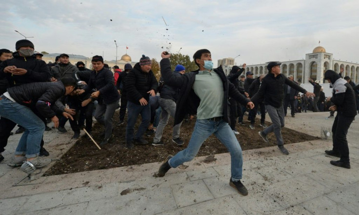 Shots were fired Friday during clashes between Japarov's supporters and backers of former president Atambayev