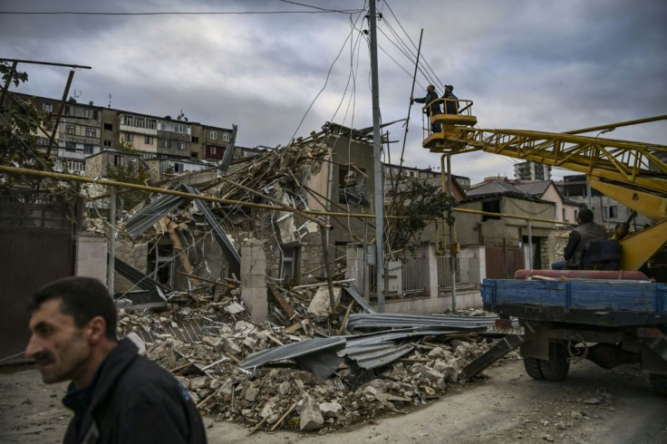Houses throughout Stepanakert have been destroyed by artillery fire