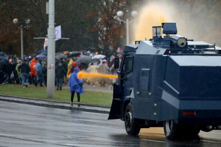 Police deployed water cannon and stun grenades against demonstrators