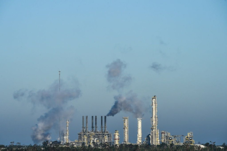 A petroleum refinery in Lake Charles, Louisiana on October 10, 2020