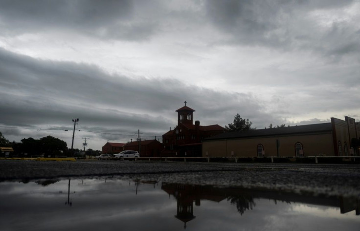 A church in Lake Charles, Louisiana, seen on August 26, 2020 after the passage of Hurricane Laura