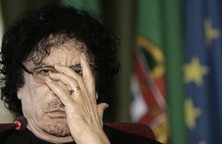 Libyan leader Muammar Gaddafi