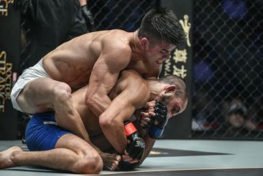 Mark Striegl (white shorts) will become the first Filipino to fight in UFC when he makes his debut in Abu Dhabi on Sunday