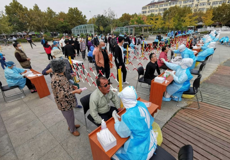More than four million samples had been collected as of Tuesday in the Chinese city of Qingdao