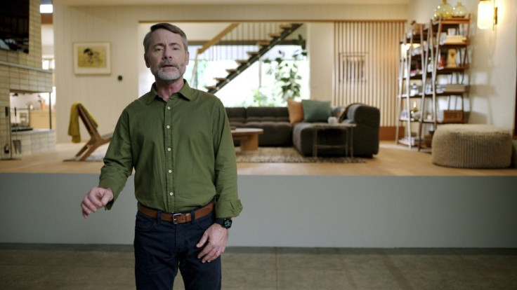 In this photo released by Apple, Appleâs vice president of Worldwide Product Marketing Bob Borchers speaks about the HomePod mini during an Apple event at Apple Park in Cupertino, California