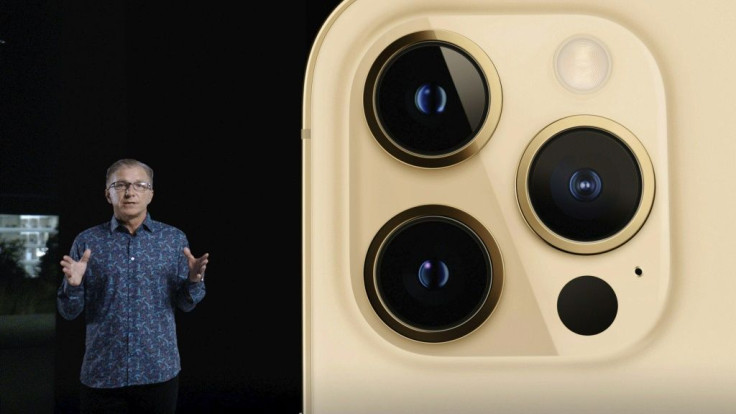 In this screen grab released by Apple, Apple's senior vice president of Worldwide Marketing Greg Joswiak unveils the iPhone 12 Pro at an online launch event