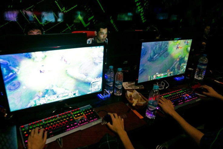 A Dota 2 player at a tournament in Myanmar's capital Yangon