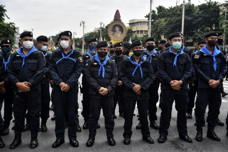 Thousands of police were deployed ahead of the rally