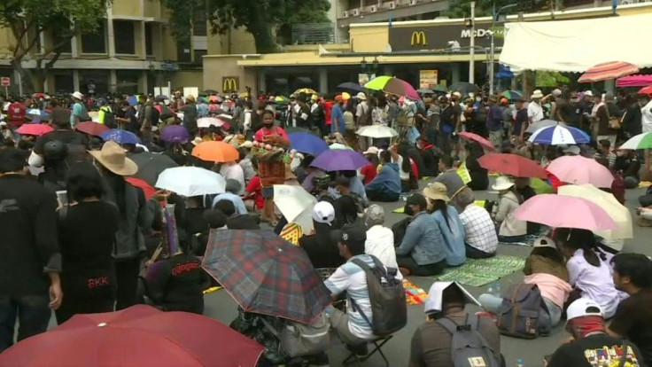 IMAGESMore than a thousand protesters mass early for a pro-democracy rally, as tensions rise in Bangkok the day after police arrested 21 activists part of a movement calling for an overhaul to the government and reforms to the monarchy.