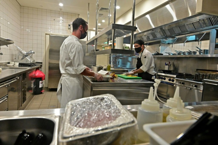 Fabien Fayolle (L), the chef at the Armani/Kaf, which is being positioned as Dubai's first kosher restaurant