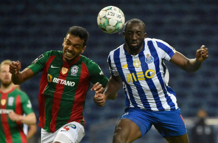 Porto's Malian forward Moussa Marega (R) in action against Maritimo recently