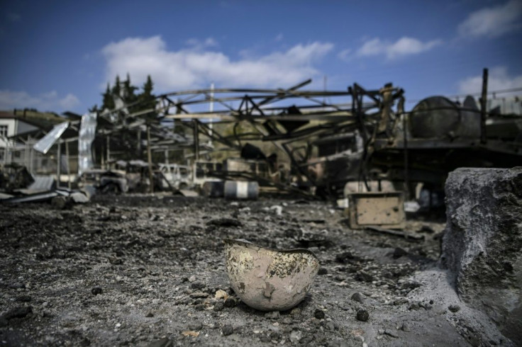 A hospital of Martakert region was in ruins a day after shelling during the ongoing fighting
