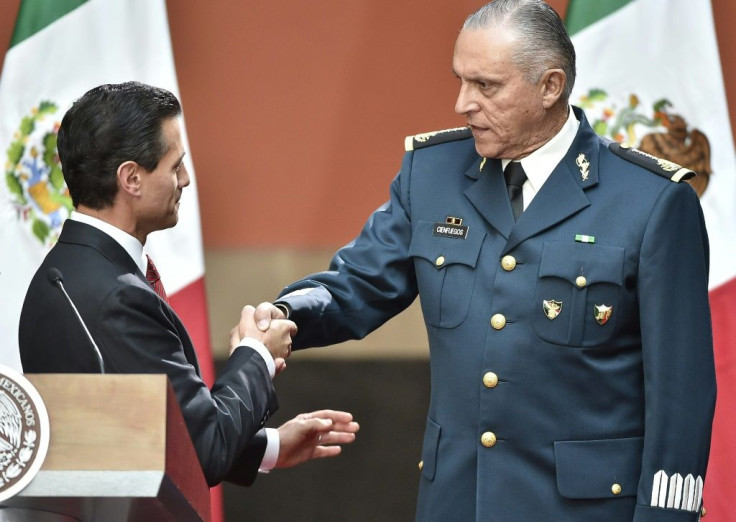 Mexico's former defense minister arrested in California on drug trafficking charges.