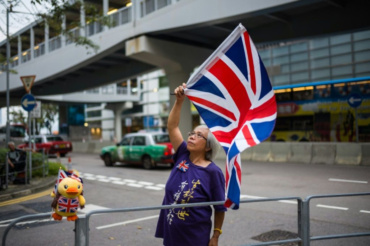 Wong was regularly seen waving the Union Flag at protests