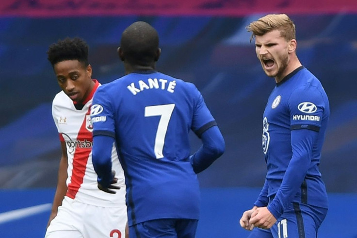 Timo Werner scored twice for Chelsea against Southampton
