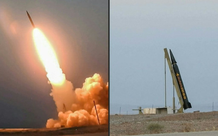 Iranian ballistic missile named "Ghassem Soleimani" (Qasem Soleimani), after the late military commander killed in a US drone strike in Baghdad in January, being launched from an undisclosed location