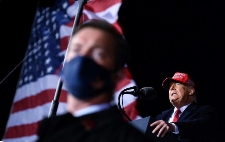 Donald Trump, speaking here at a rally in Janesville, Wisconsin, faces an uphill battle less than three weeks before the election