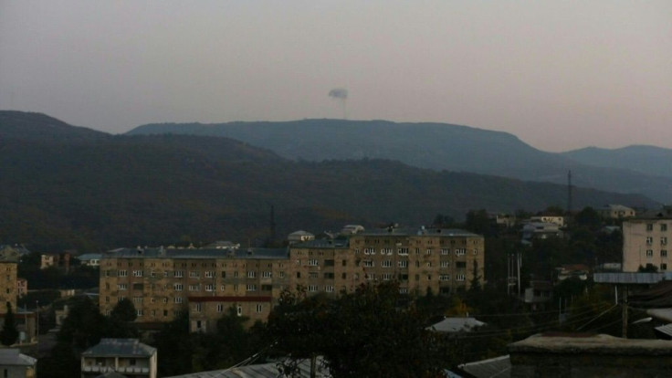 The buzzing of a drone rings out across Stepanakert, the capital of the contsted Nagorno-Karabakh region