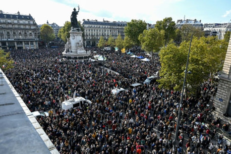 In Paris, government ministers joined the city's mayor for the demonstration