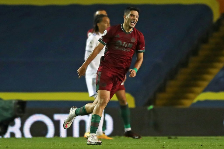 Wolves striker Raul Jimenez celebrates