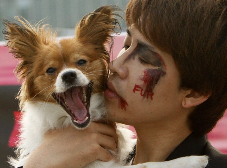 Activist and dog