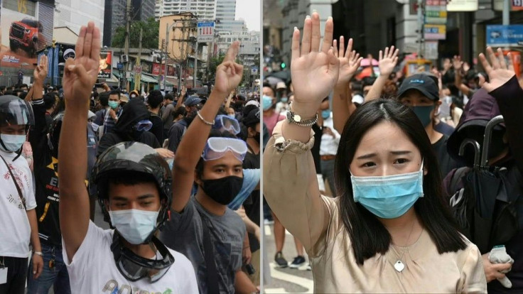 Activists in hard hats, umbrellas as shields, and gas masks facing off against the police -- Thailand's pro-democracy protesters have taken inspiration and lessons from their counterparts in Hong Kong.