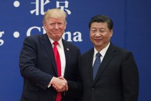 US President Donald Trump (L) and China's President Xi Jinping -- seen here in November 2017 -- made a good start to their relationship, but it faltered as a result of the coronavirus pandemic and trade disputes