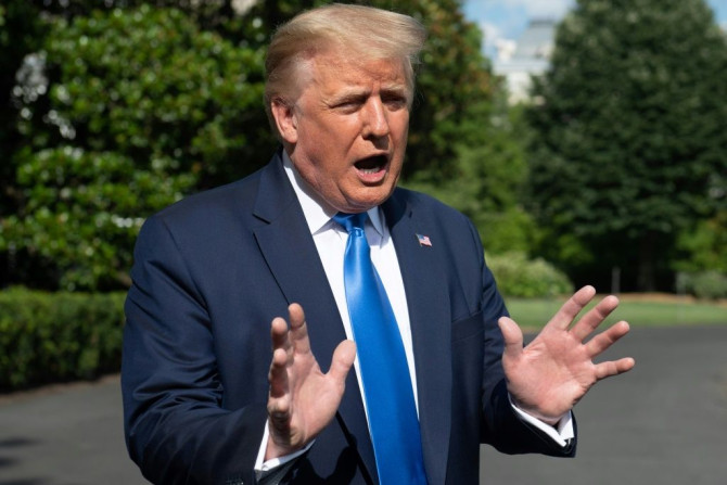 President Donald Trump, seen speaking to reporters in July 2020, has shaken up the US approach to the world in his nearly four years in the White House