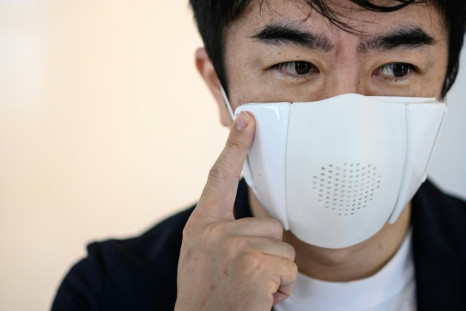 Taisuke Ono's start-up Donut Robotics has created a mask that helps users adhere to social distancing and also acts as a translator