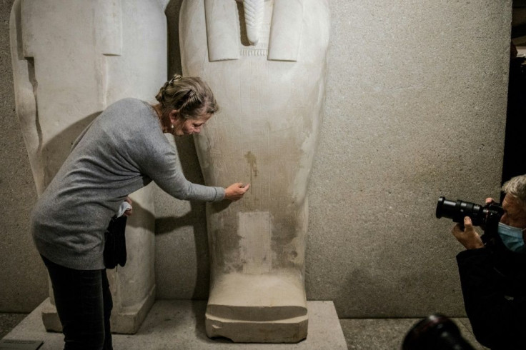 Some of the oily liquid sprayed on treasures at the institutions on the German capital's UNESCO-listed Museum Island