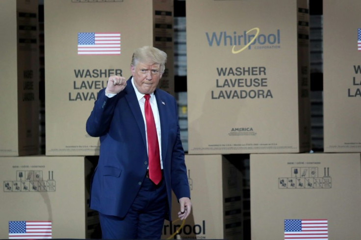 President Donald Trump toured a Whirlpool appliance factory in Clyde, Ohio in August 2020 -- while his trade policies have helped the company to some extent, they also hurt consumers