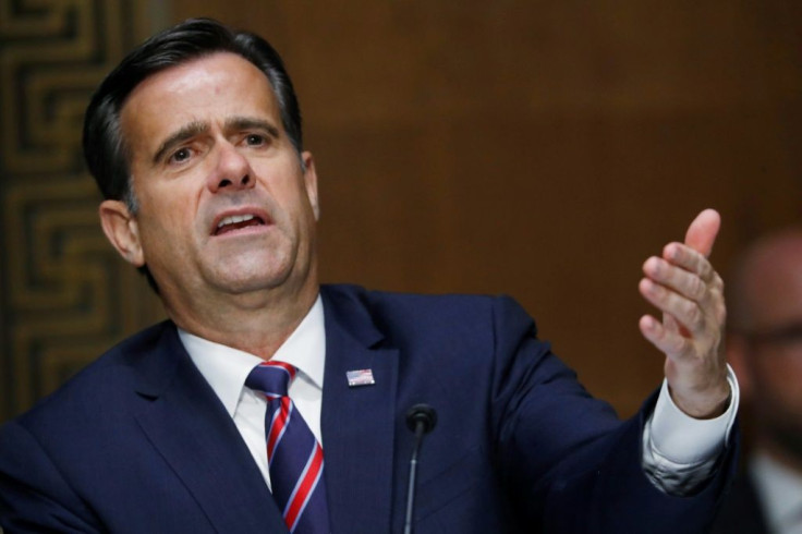 US Director of National Intelligence John Ratcliffe says Iran was behind threatening emails sent to Democratic voters