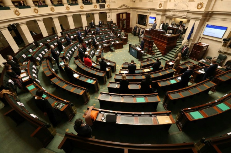 Belgian MPs stood in silence to honour Paty