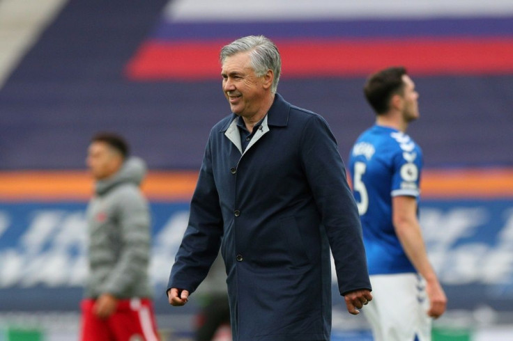 Carlo Ancelotti's Everton are top of the Premier League table