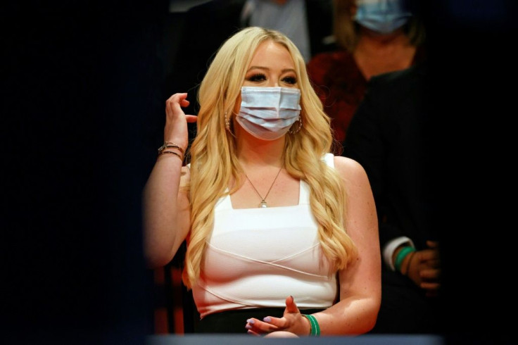 Tiffany Trump, daughter of the US president, sports a mask at the final election debate