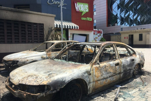 State buildings have been torched, banks and shops destroyed and food shops looted in the Nigerian unrest