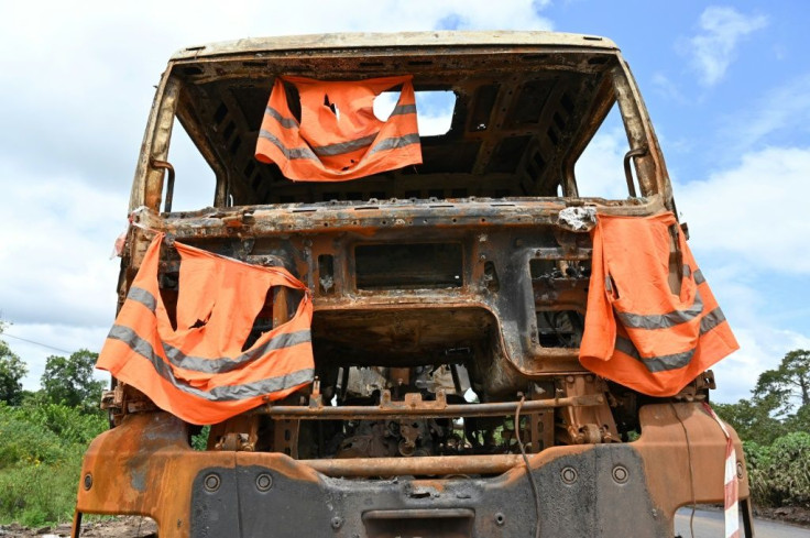 A protest against Ouattara's third-term bid turned violent in Bangolo, where mining company trucks were torched