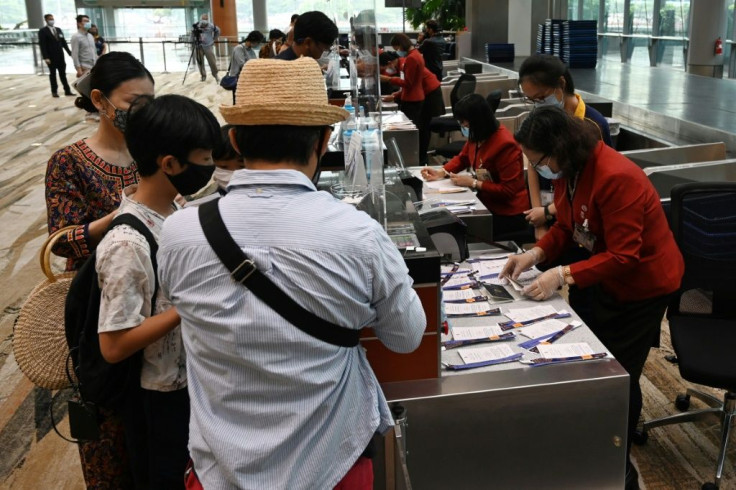 Diners still had to check in for their dining experience