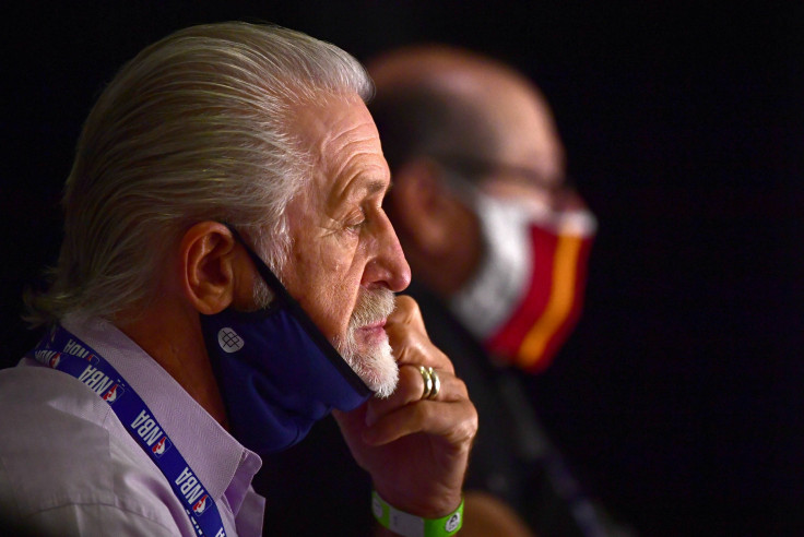 Pat Riley prior to the start of Game Four of the Eastern Conference Second Round 