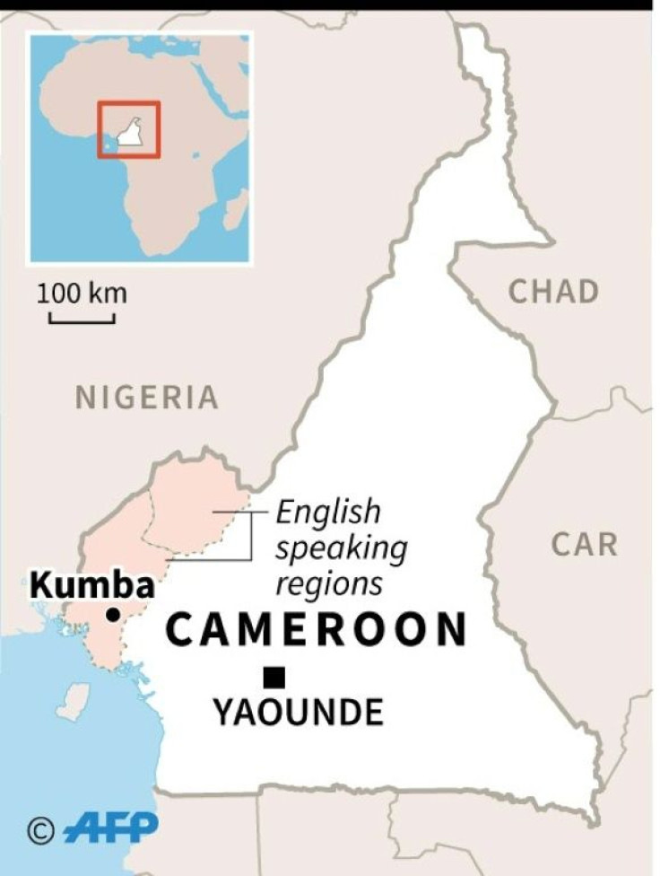 The Cameroonian government said 13 children had also been wounded during a raid on a bilingual school in the town of Kumba -- seven of them seriously