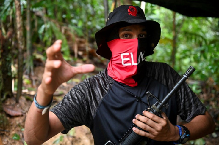 Commander Uriel (pictured on May 25, 2019), one of the main leaders of Colombia's ELN rebels, was accused of being one of the organizers of a 2019 car bomb attack on a police academy in Bogota that killed 21 recruits