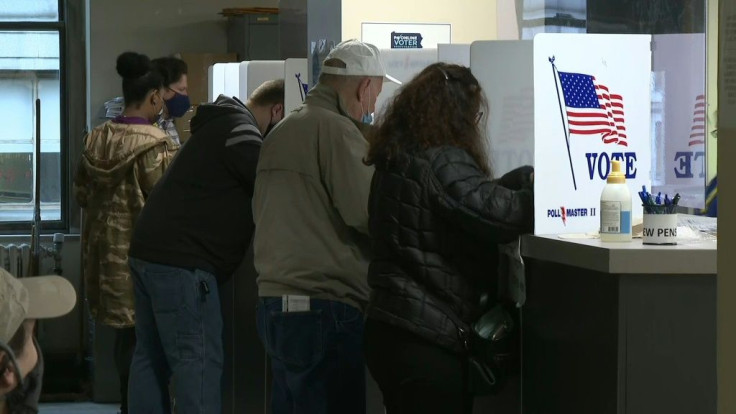 Voters drop-off mail-in ballots in battleground state Pennsylvania