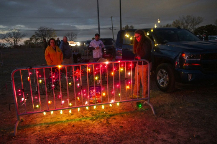 Party-goers at the Disco Biscuits drive-in gig in Scranton, Pennsylvania