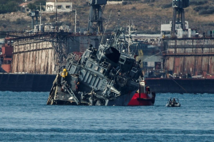 Two crew members of the minesweeper were injured