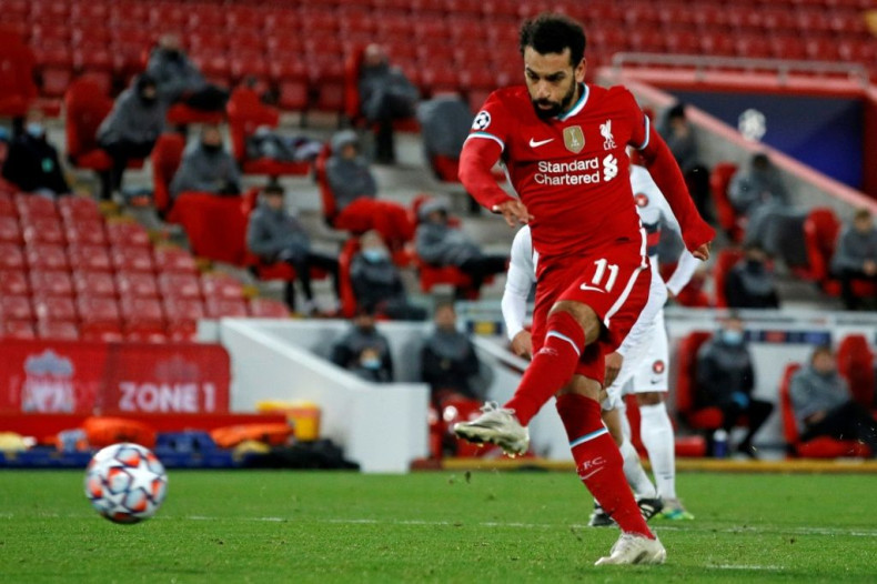 Mohamed Salah's late penalty secured a 2-0 win for Liverpool against Midtjylland